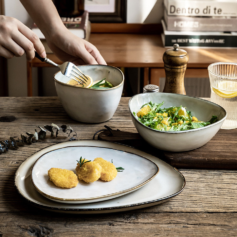 Home Ceramic Retro Shaped Tableware